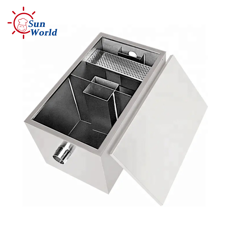 Commercial Kitchen Grease Interceptor - Industrial Under Sink Oil Grease Trap