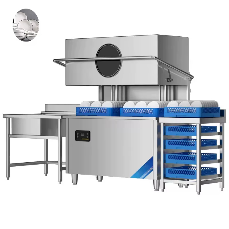 Commercial Kitchen Hood - Custom Fast Cycle Commercial Hood Dishwasher,