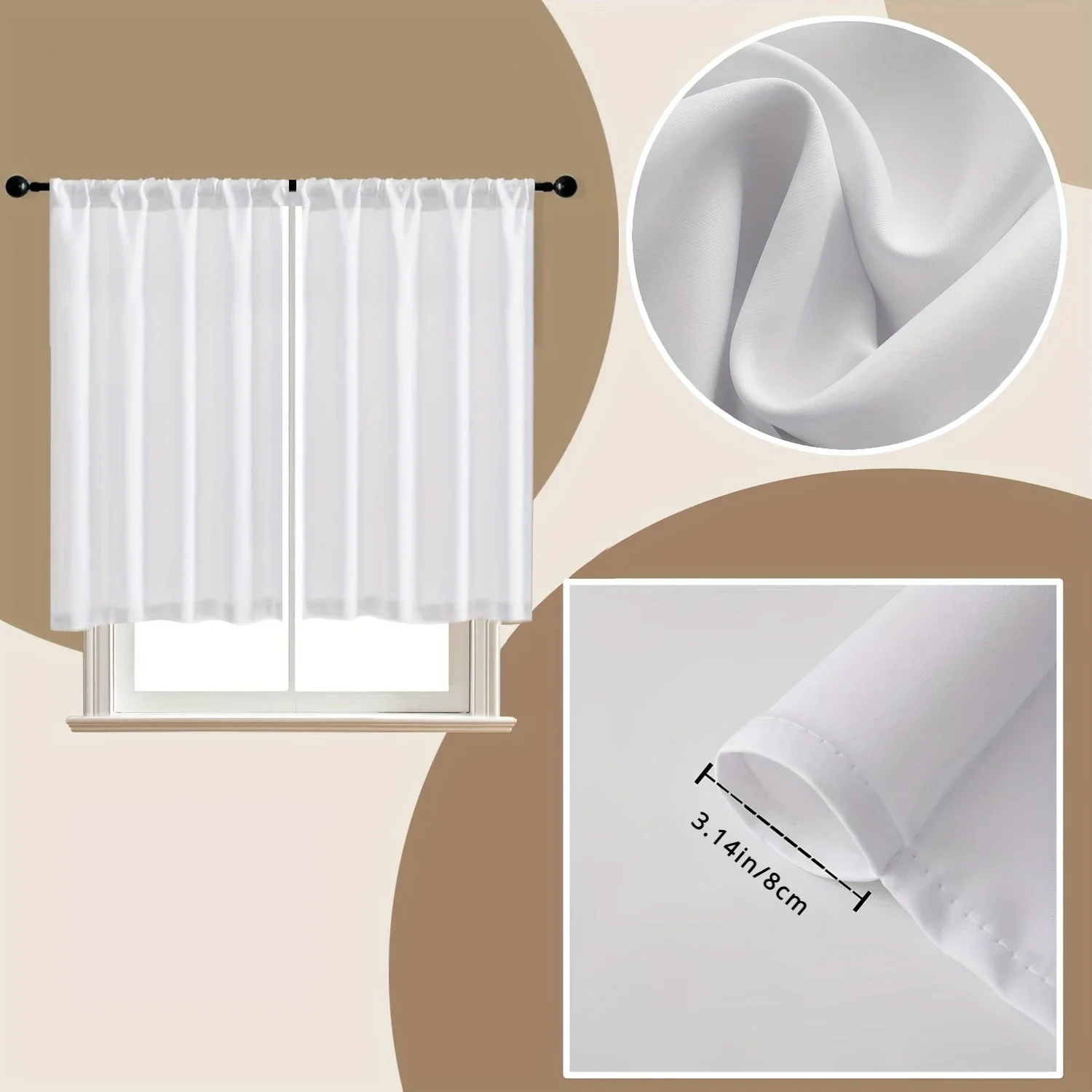 2Pcs Checkered Sunflower Print - огляд і ціна Commercial Kitchen Canopy