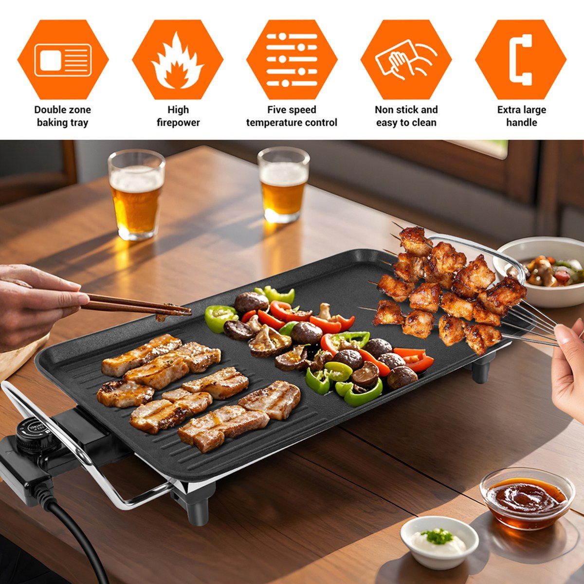 (ABHW) Table-Top Electric Tepp - огляд і ціна Teppanyaki Grill Table