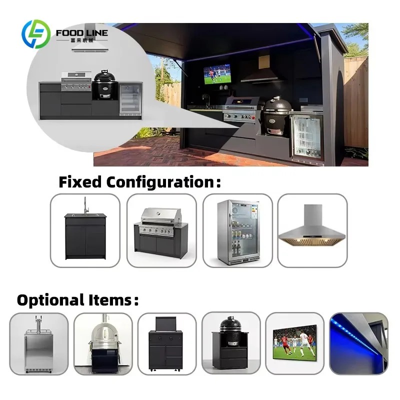 Custom Modular Outdoor Kitchen - огляд і ціна Commercial Kitchen Grill
