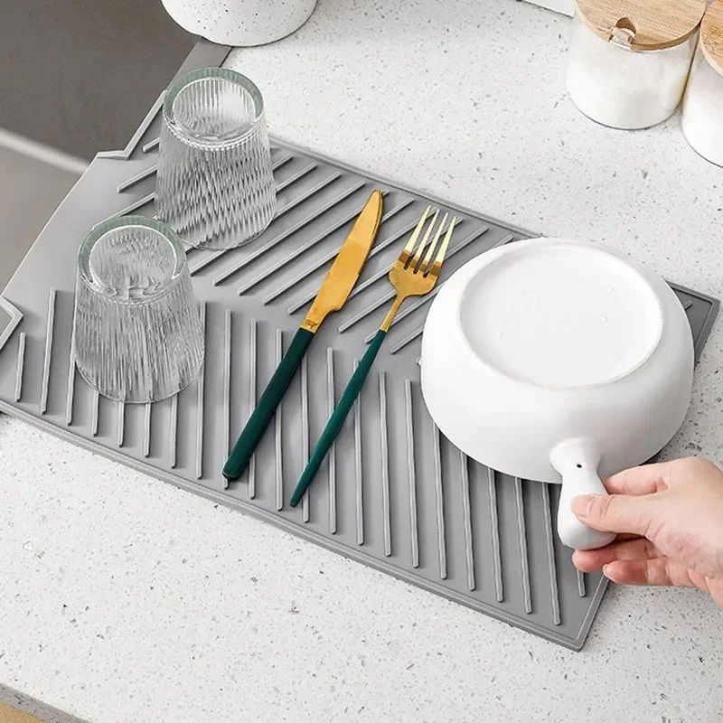 Silicone Dish Draining Mat, Po - огляд і ціна Commercial Kitchen Floor Drain