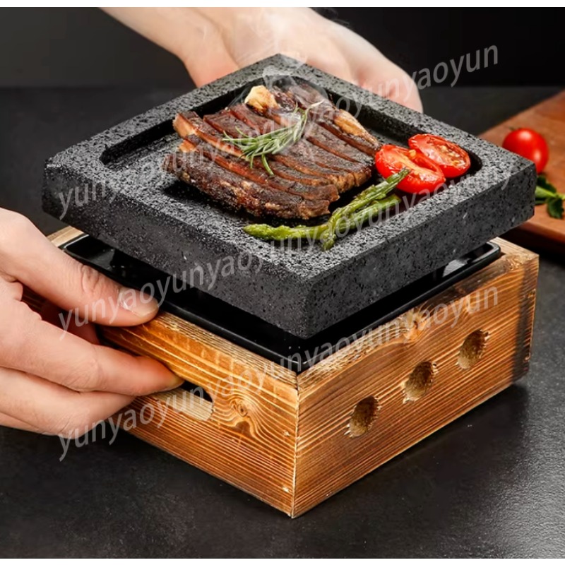 Grooved Dense Hole Volcanic Ro - огляд і ціна Teppanyaki Grill Table