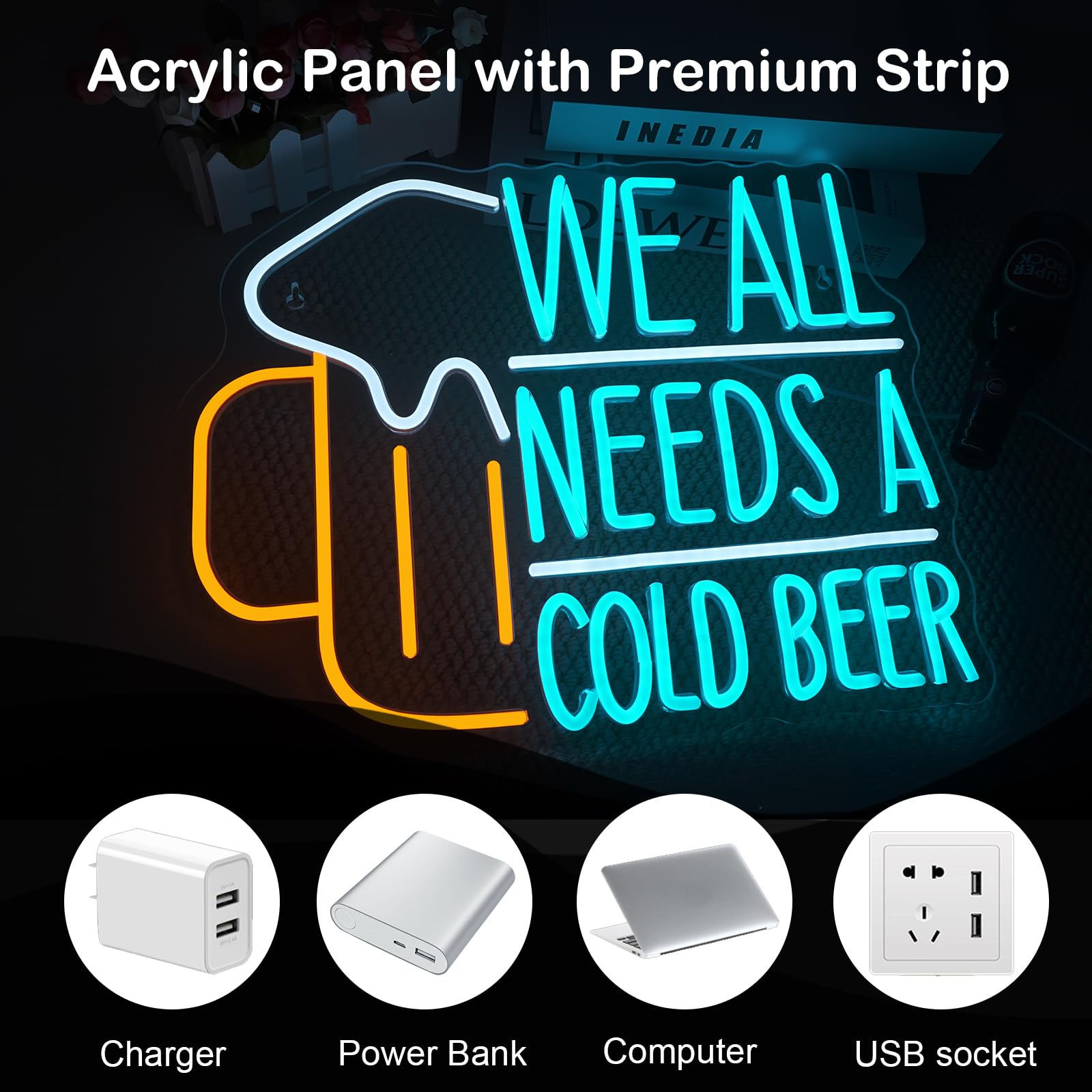Beer Neon Sign LED Light Sign  - огляд і ціна Commercial Kitchen Needs