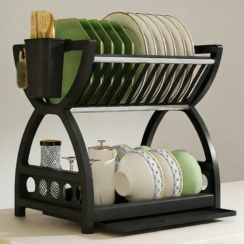 2 Tier Dish Drying Rack Kitche - огляд і ціна Commercial Kitchen Floor Drain