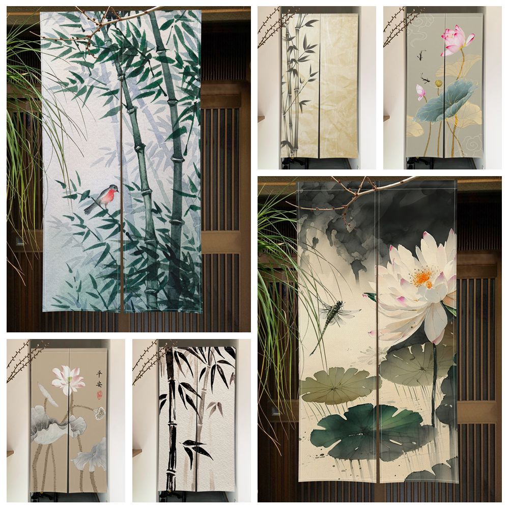Bamboo Lotus Door Curtain Ink  - огляд і ціна Commercial Kitchen Canopy