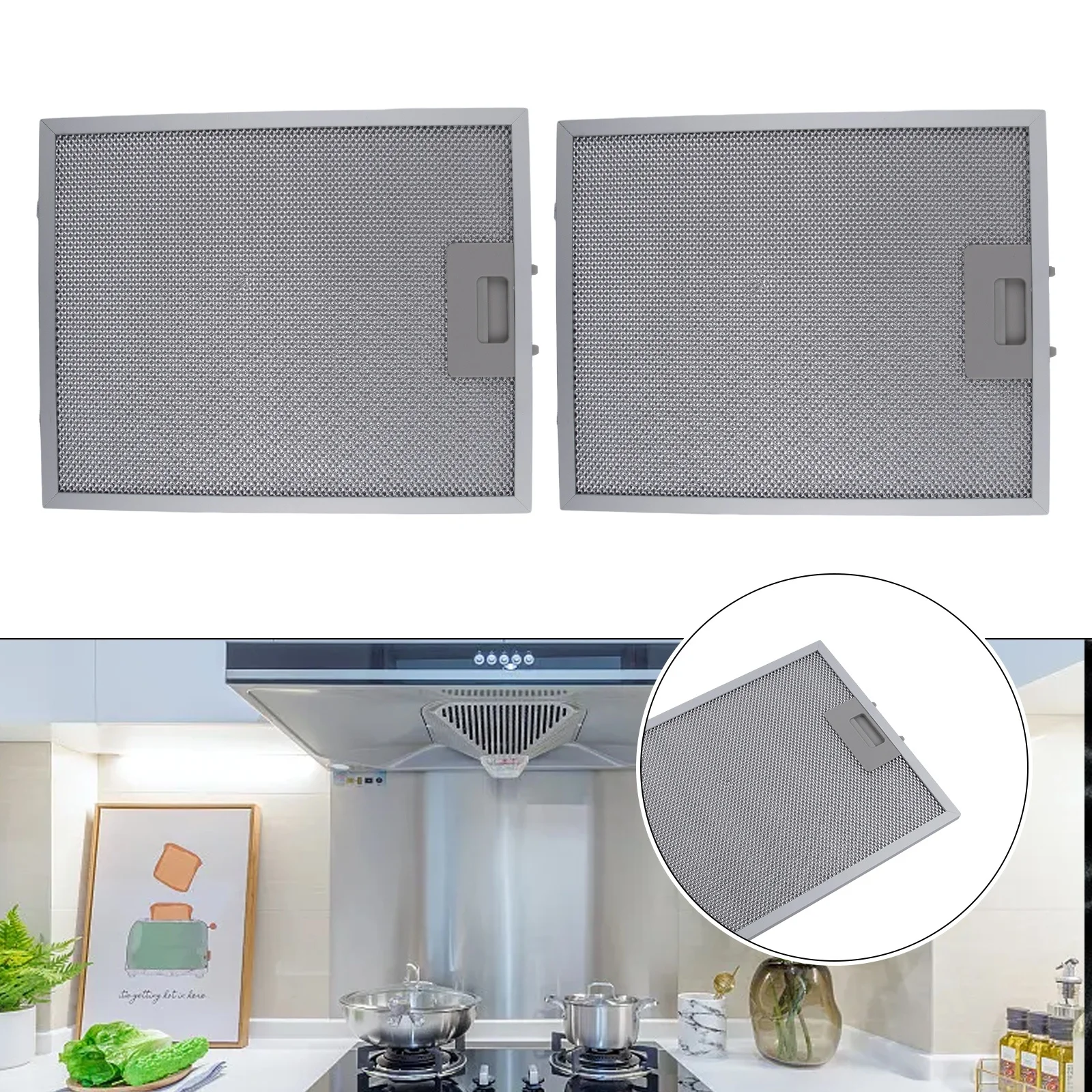 2PCS Cooker Hood Filters Metal - огляд і ціна Commercial Kitchen Hood