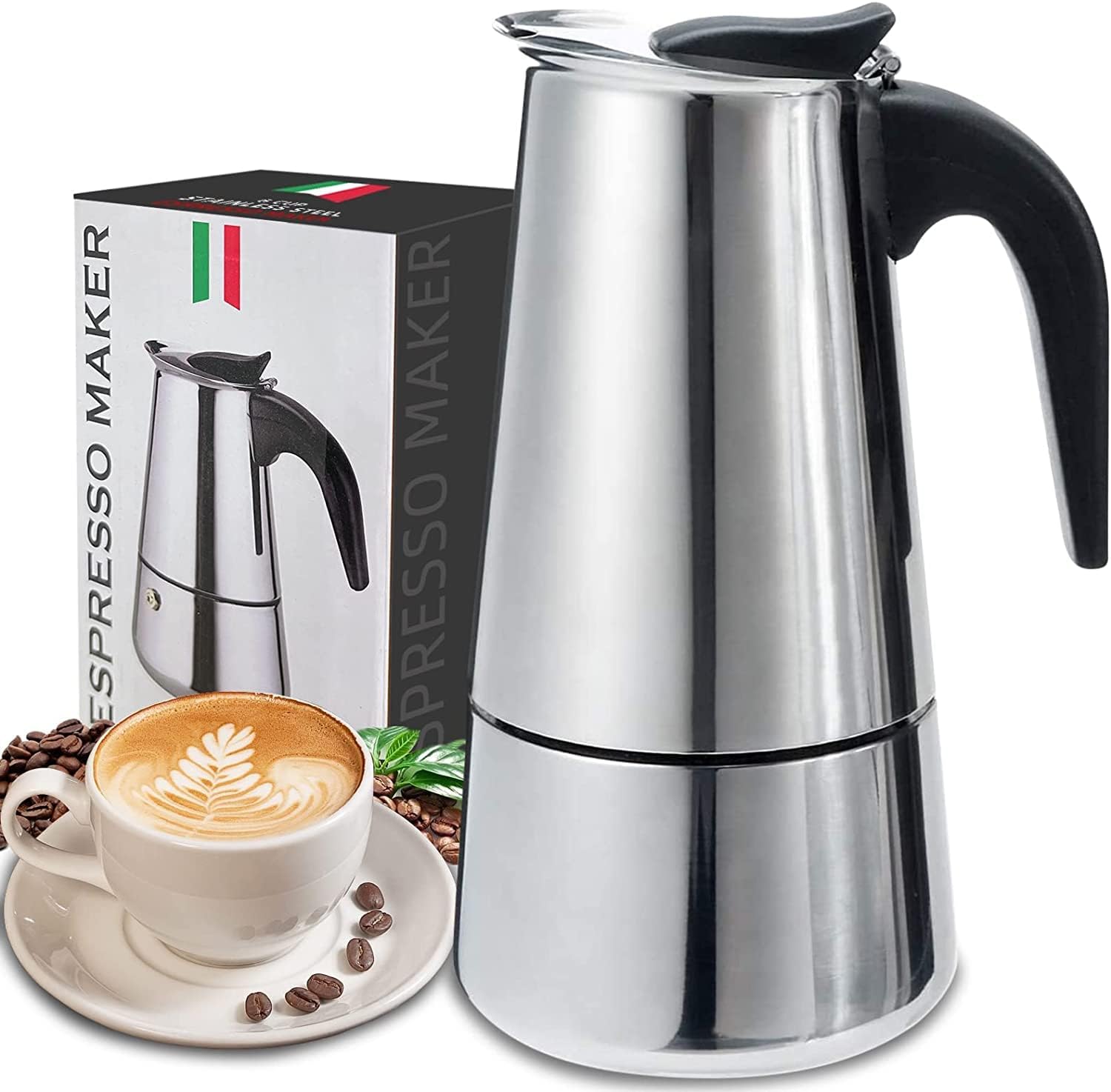 4/6/9 Cups Moka Pot Caffe Mach - огляд і ціна Commercial Espresso Machine